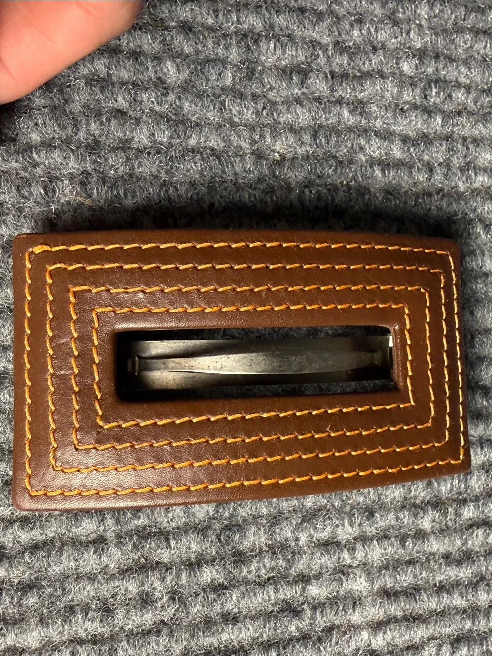 Vintage Frédéric Fekkai Leather French Clip Barrette - Made in France
